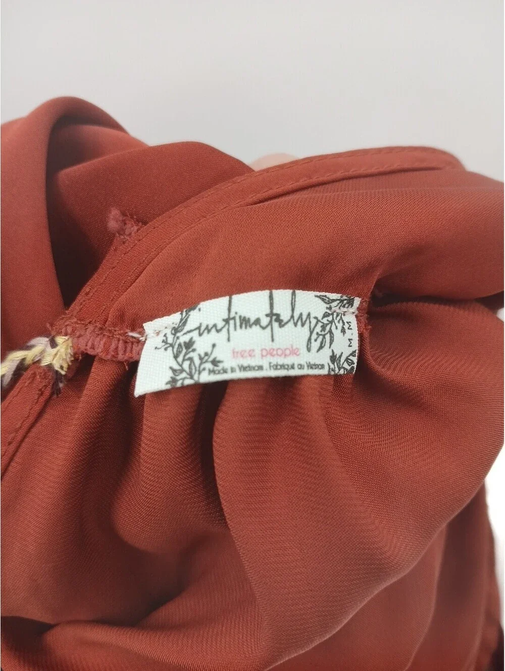 Intimately Free People She's A Natural Bodysuit Womens Medium Orange Cherry Chai